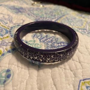 Purple Coach Bangle Resin/Plastic